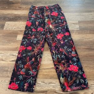 Monitaly floral velvet pants M